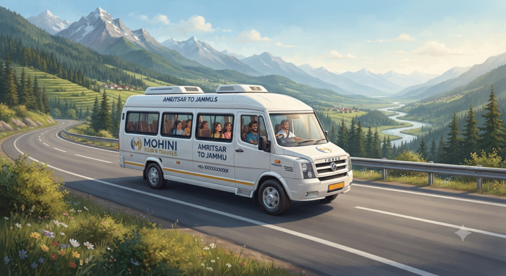 Modern Force Urbania vehicle ready for group travel from Amritsar