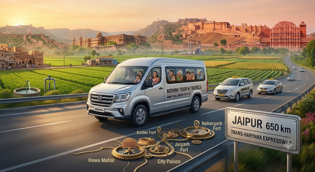 complete Amritsar to Jaipur taxi travel guide
