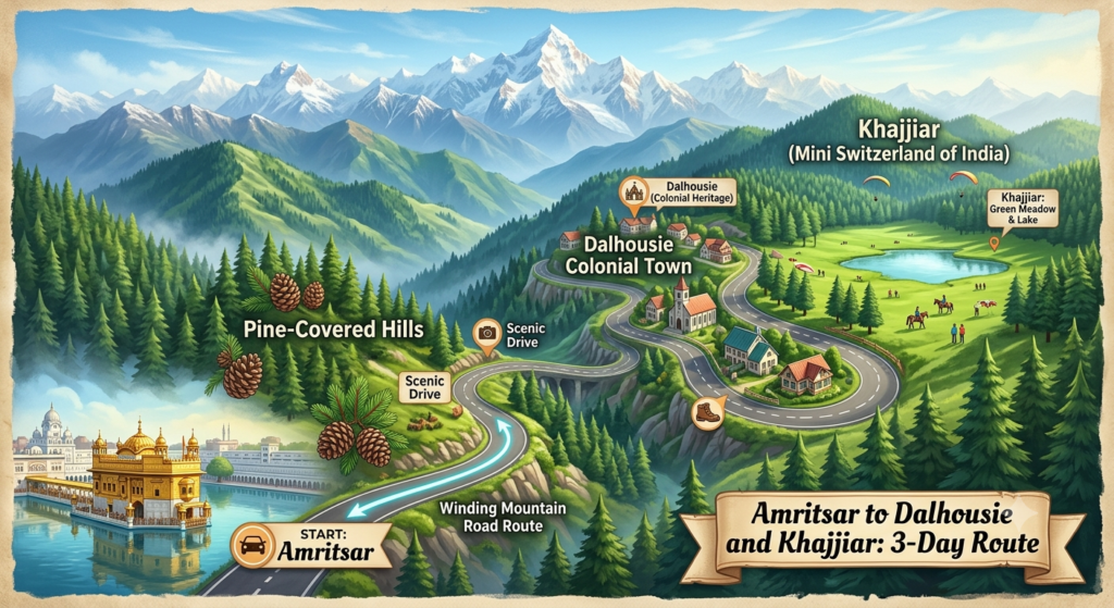 Amritsar to Dalhousie and Khajjiar: 3-Day Hill Station Escape